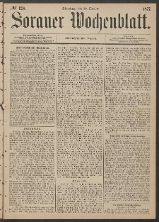 Sorauer Wochenblatt, No. 128. (30. October 1877)