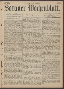 Sorauer Wochenblatt, No. 131. (6. November 1877)