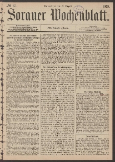 Sorauer Wochenblatt, No. 97. (17. August 1878)