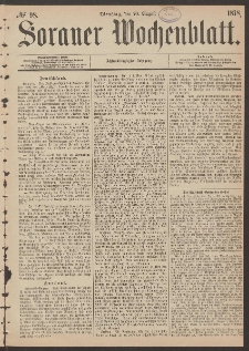 Sorauer Wochenblatt, No. 98. (20. August 1878)