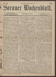 Sorauer Wochenblatt, No. 145. (8. December 1877)