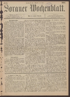 Sorauer Wochenblatt, No. 6. (12. Januar 1884)
