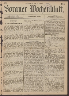 Sorauer Wochenblatt, No. 9. (19. Januar 1884)