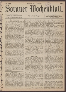 Sorauer Wochenblatt, No. 119. (8. October 1878)
