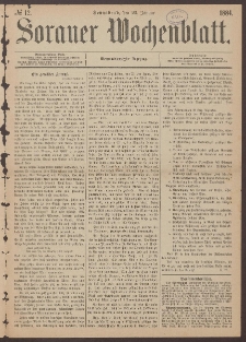 Sorauer Wochenblatt, No. 12. (26. Januar 1884)