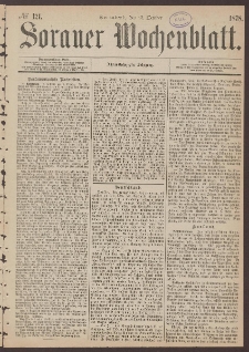 Sorauer Wochenblatt, No. 121. (12. October 1878)