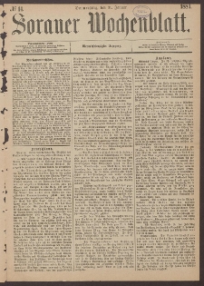 Sorauer Wochenblatt, No. 14. (31. Januar 1884)