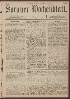 Sorauer Wochenblatt, No. 17. (7. Februar 1884)