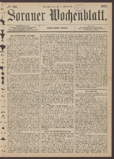 Sorauer Wochenblatt, No. 130. (2. November 1878)