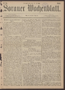 Sorauer Wochenblatt, No. 24. (23. Februar 1884)