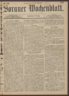 Sorauer Wochenblatt, No. 139. (23. November 1878)