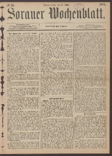 Sorauer Wochenblatt, No. 33. (15. März 1884)