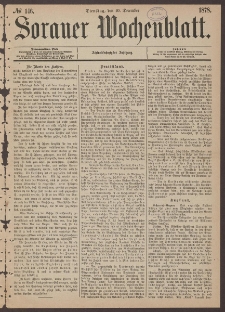 Sorauer Wochenblatt, No. 146. (10. December 1878)