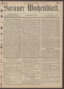 Sorauer Wochenblatt, No. 35. (20. März 1884)