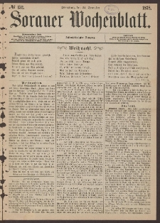 Sorauer Wochenblatt, No. 152. (24. December 1878)