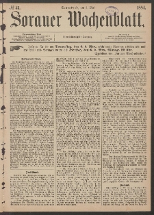 Sorauer Wochenblatt, No. 53. (3. Mai 1884)