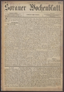 Sorauer Wochenblatt, No. 1. (1. Januar 1885)