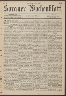 Sorauer Wochenblatt, No. 4. (8. Januar 1885)