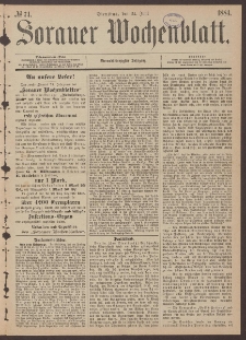 Sorauer Wochenblatt, No. 74. (24. Juni 1884)