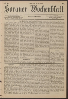 Sorauer Wochenblatt, No. 10. (22. Januar 1885)
