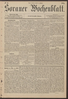 Sorauer Wochenblatt, No. 11. (24. Januar 1885)