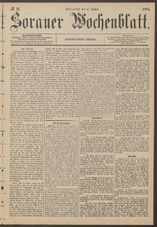 Sorauer Wochenblatt, No. 14. (31. Januar 1885)