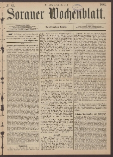 Sorauer Wochenblatt, No. 83. (15. Juli 1884)