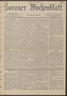 Sorauer Wochenblatt, No. 17. (7. Februar 1885)