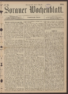 Sorauer Wochenblatt, No. 94. (9. August 1884)