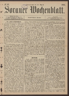 Sorauer Wochenblatt, No. 97. (16. August 1884)
