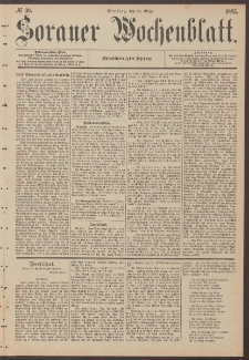 Sorauer Wochenblatt, No. 30. (10. M&auml;rz 1885)