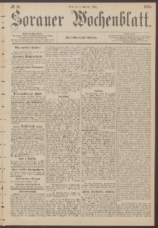 Sorauer Wochenblatt, No. 36. (24. M&auml;rz 1885)