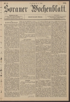Sorauer Wochenblatt, No. 47. (21. April 1885)