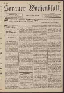 Sorauer Wochenblatt, No. 50. (28. April 1885)