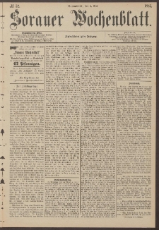Sorauer Wochenblatt, No. 52. (2. Mai 1885)