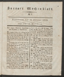 Sorauer Wochenblatt, No. 7. (13. Februar 1836)