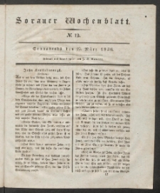 Sorauer Wochenblatt, No. 12. (19. März 1836)