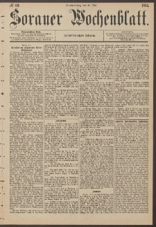 Sorauer Wochenblatt, No. 60. (21. Mai 1885)