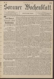 Sorauer Wochenblatt, No. 64. (2. Juni 1885)