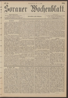 Sorauer Wochenblatt, No. 65. (4. Juni 1885)