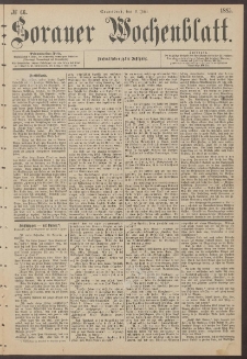 Sorauer Wochenblatt, No. 66. (6. Juni 1885)