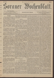 Sorauer Wochenblatt, No. 68. (11. Juni 1885)