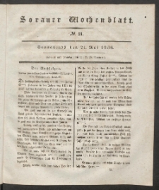 Sorauer Wochenblatt, No. 21. (21. Mai 1836)