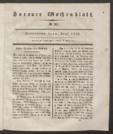 Sorauer Wochenblatt, No. 23. (4. Juni 1836)