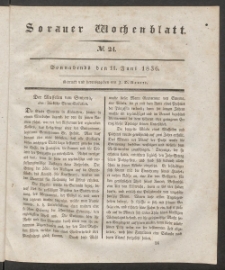 Sorauer Wochenblatt, No. 24. (11. Juni 1836)