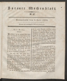 Sorauer Wochenblatt, No. 27. (2. Juli 1836)