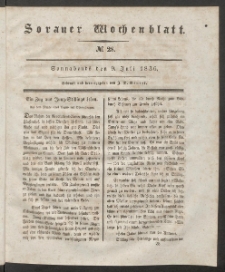 Sorauer Wochenblatt, No. 28. (9. Juli 1836)