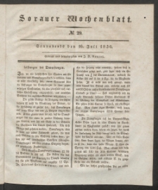 Sorauer Wochenblatt, No. 29. (16. Juli 1836)