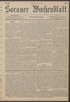 Sorauer Wochenblatt, No. 79. (7. Juli 1885)