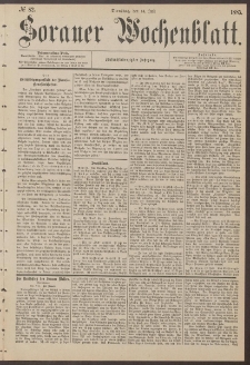 Sorauer Wochenblatt, No. 82. (14. Juli 1885)